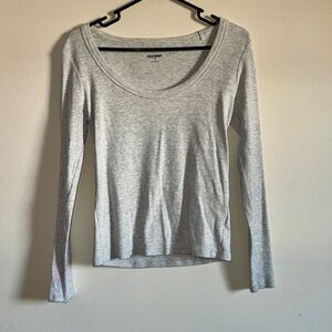 Old Navy Gray Long Sleeve Top Large